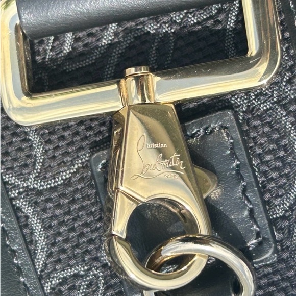 CHRISTIAN LOUBOUTIN BY MY SIDE TOTE BAG W/CROSSBODY STRAP BLACK CL MONOGRAM NEW! - Picture 14 of 16